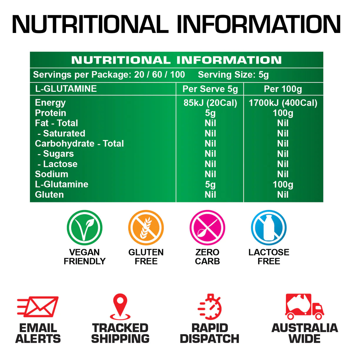 Body Ripped L-Glutamine - Immune and Recovery Booster