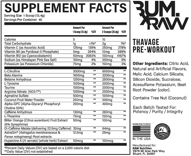 CBUM Thavage PreWorkout
