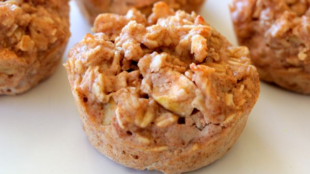 High Protein Apple and Banana Muffins