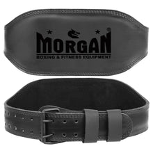 Load image into Gallery viewer, Morgans Bomber Leather Weight Lifting Belt
